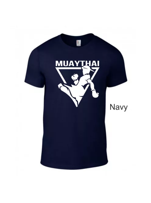 Muay Thai 2 kereknyakú pamut póló thai box mintával uniszex