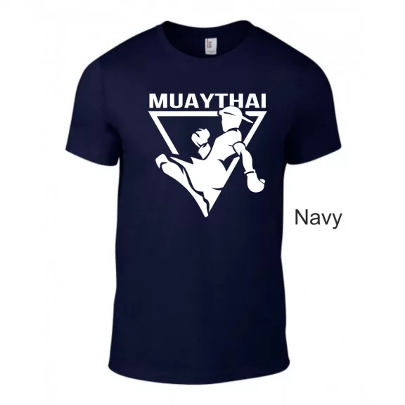Muay Thai 2 kereknyakú pamut póló thai box mintával uniszex