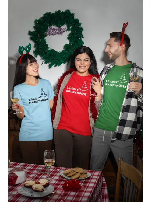 Laaszt Krisztmössz póló, vicces karácsonyi ajándék, Last Christmas póló, ünnepi póló