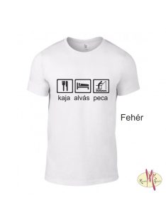 Kereknyakú Póló - Kaja, alvás, peca