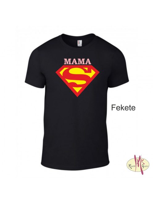 Kereknyakú Póló - Supergirl Mama, Mami, Nagyi