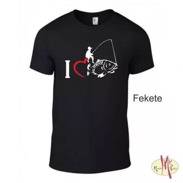 Kereknyakú Póló - I Love Horgászat