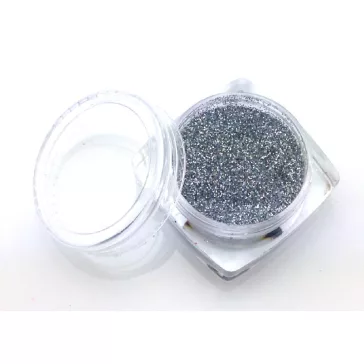 KiviArt Kozmetikai Csillámpor Silver KY01 - Ezüst Glitter Csillámtetováláshoz
