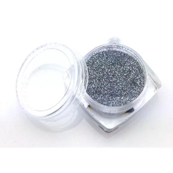 KiviArt Kozmetikai Csillámpor Silver KY01 - Ezüst Glitter Csillámtetováláshoz