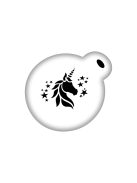 MK Kreatív unikornis arcfestő sablon két különböző mintával, újrahasználható, rugalmas anyagból gyerek arcfestéshez