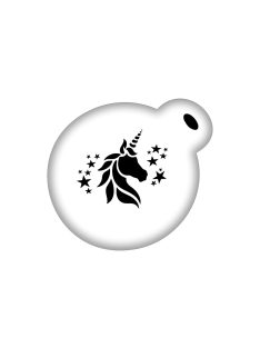 MK Kreatív unikornis arcfestő sablon két különböző mintával, újrahasználható, rugalmas anyagból gyerek arcfestéshez