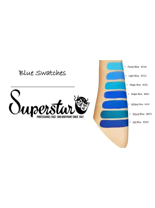 Superstar arcfesték - Élénk kék 16g /Bright blue 043/