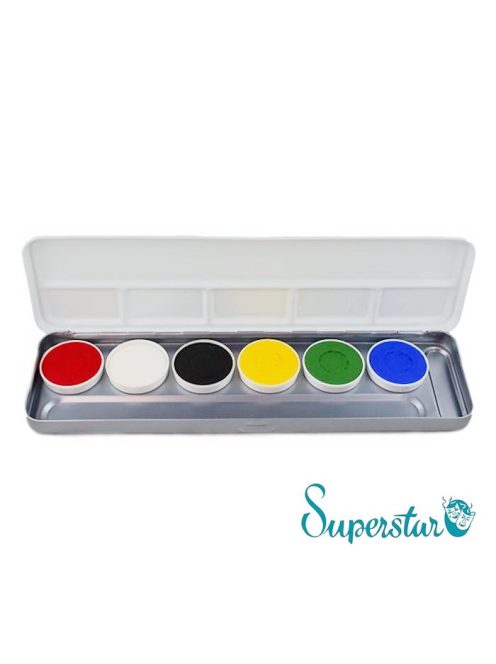 Superstar 6 színű arcfesték készlet - Élénk színek /6 Bright colours palette/