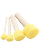 Arc és testfestés szivacs szett fanyéllel, 4db