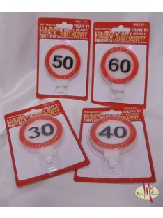 Születésnapi évszámos gyertya 30-60 év
