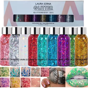 Laura Serna Face and Body Glitter gel