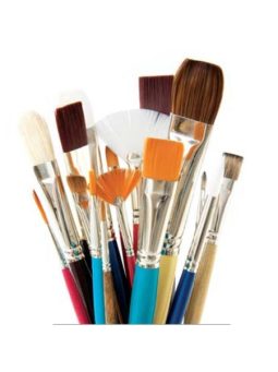 Ecsetek, festék keverő paletták