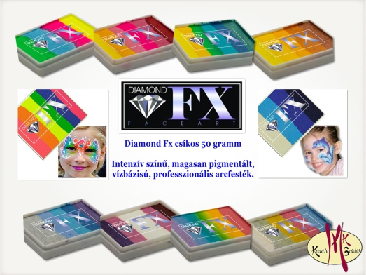 diamond FX csíkos arcfestékek