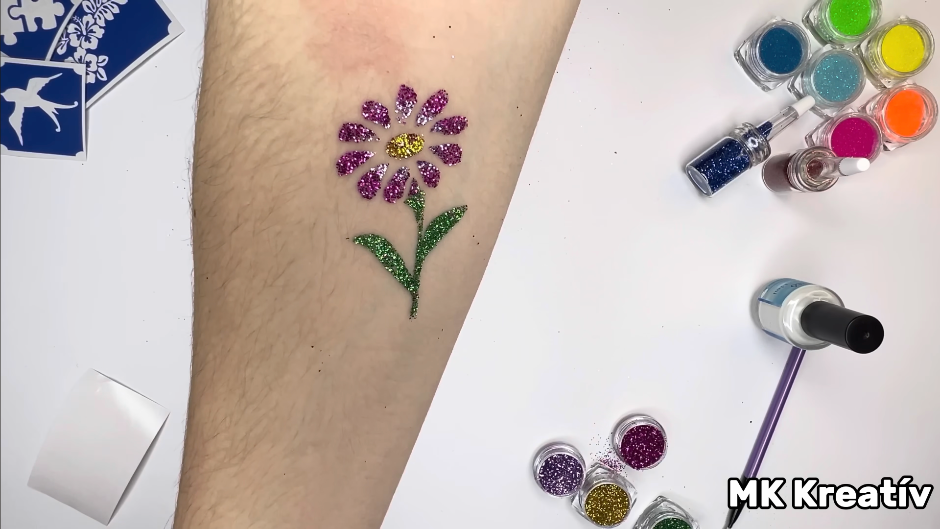 Csillámtetoválás készítése lépésről lépsre